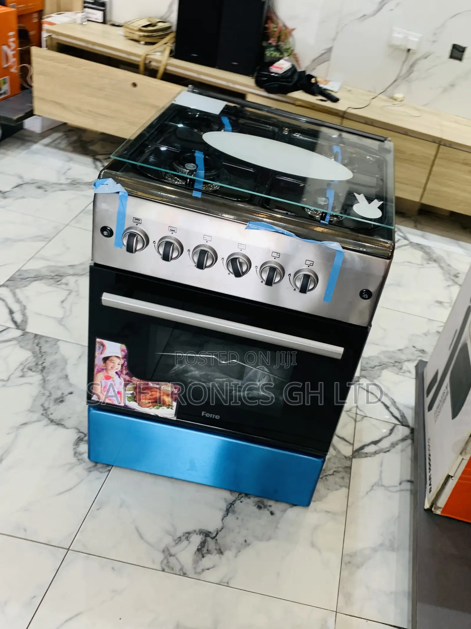 Buy Authentic Volcano Ferre 50x60 Gas Cooker – New Line, 4 Burners