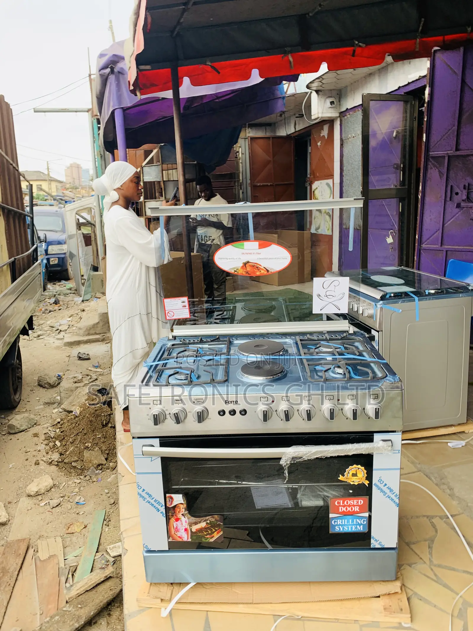 Valuable New Ferre 90x60cm 4Gas+2Electric Burner Cooker With Oven