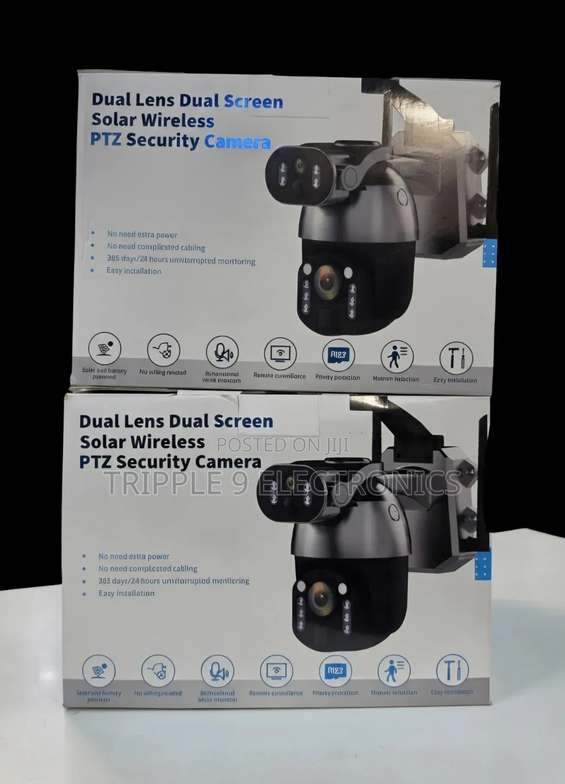 Ubox 4G Dual Lens Dual Solar CCTV Camera.