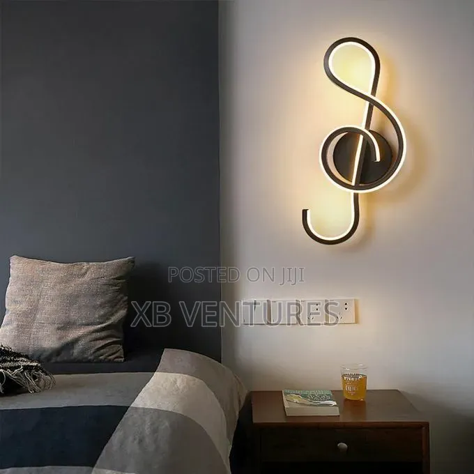 LED Musical Note Wall Lamp, Modern Creative Wall Lamp
