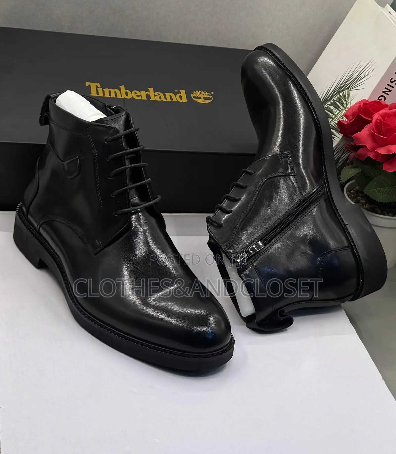 Sleek Black Leather Formal Ankle Boot Feature a Classic Lace-Up Design