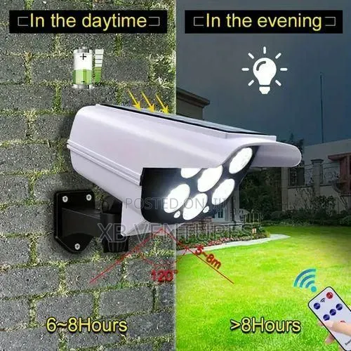 Solar Light Outdoor Motion Sensor Fake Dummy Camera