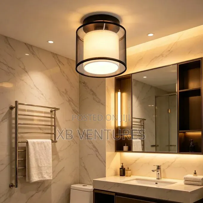 Artistic Round Pendant Light for Bedroom Door With Fabric Chandelier