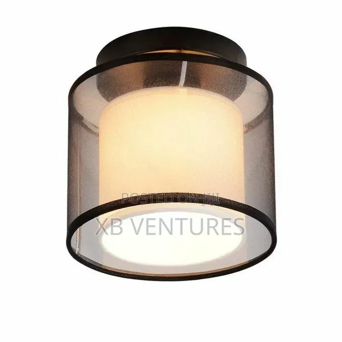 Artistic Round Pendant Light for Bedroom Door With Fabric Chandelier