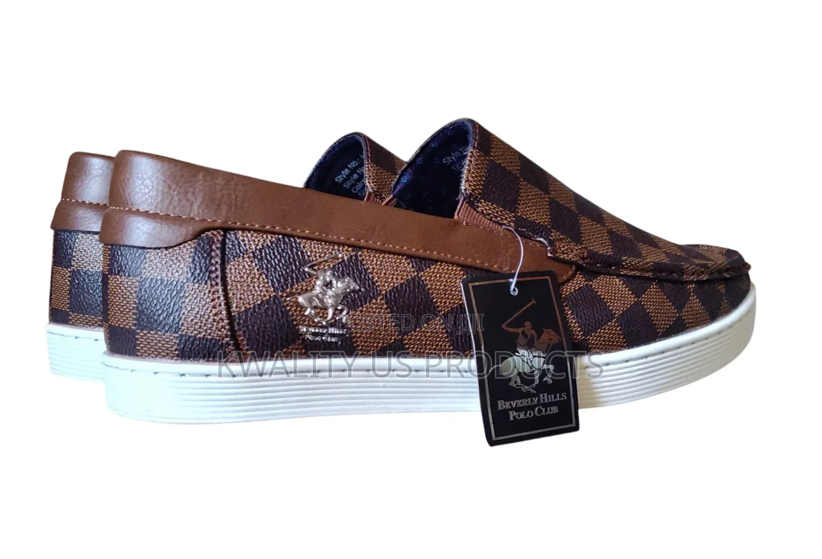 Beverly Hills Polo Club Men's Checkered Loafer- Size 43, 44