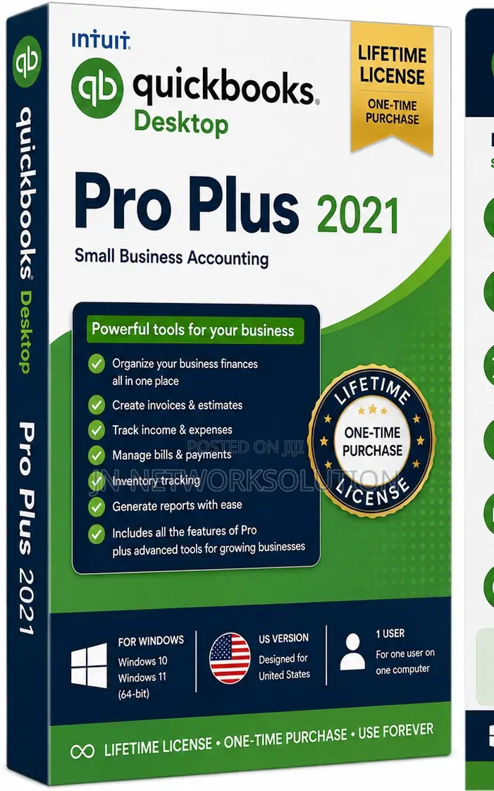 Intuit QuickBooks Desktop Pro Plus 2021 Lifetime Windows (US Version)