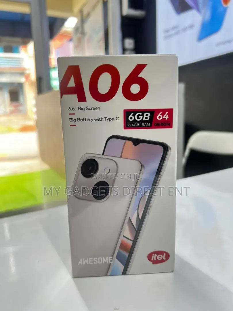 New Itel A06 64 GB Black