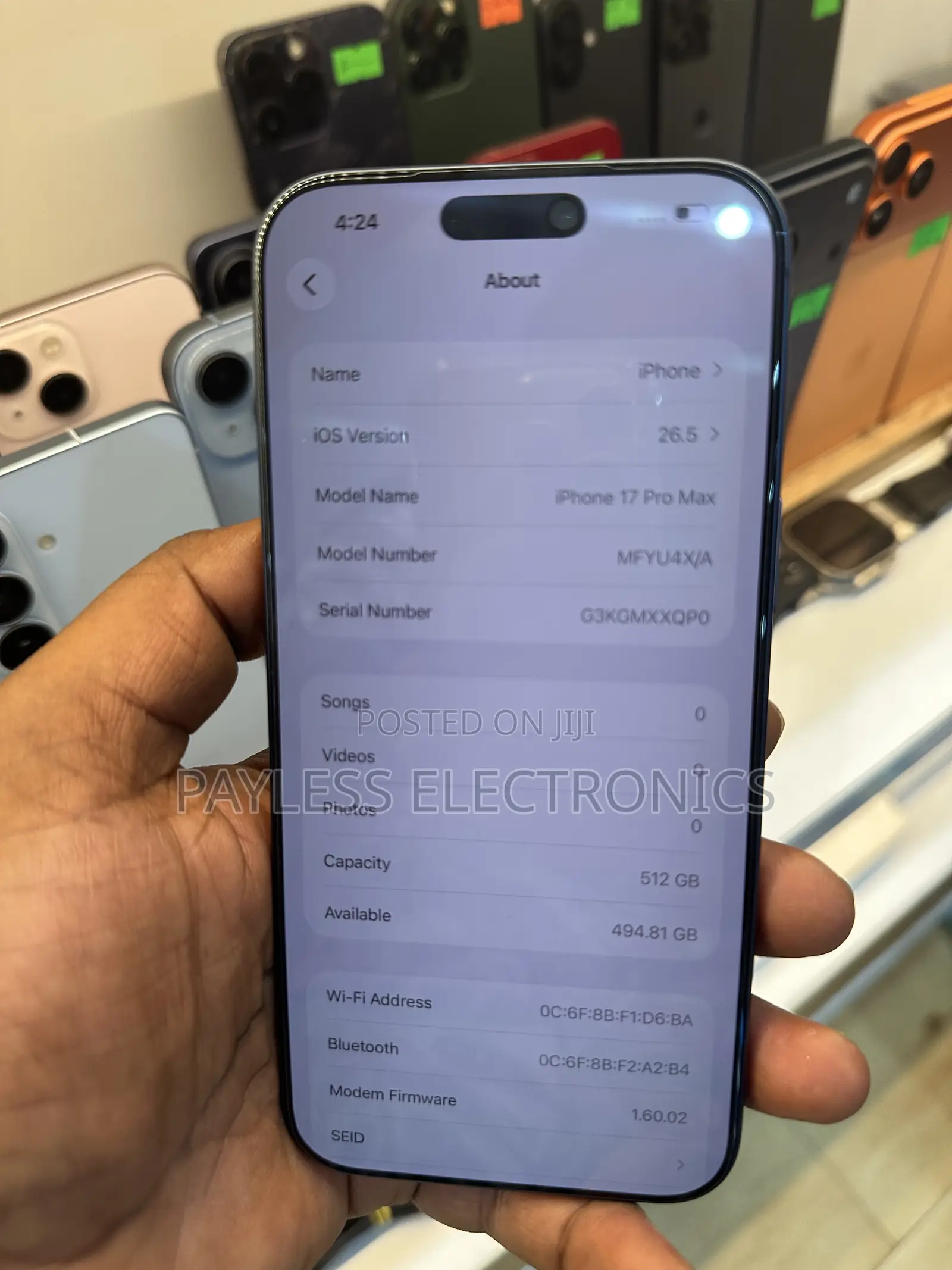 New Apple iPhone 17 Pro Max 512 GB Blue