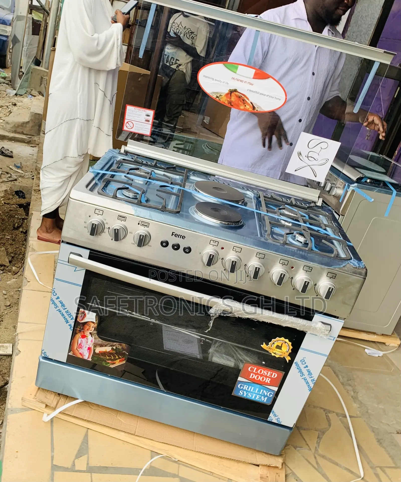 Choose Unique Ferre 90x60cm 4Gas+2Electric Burner Cooker With Oven