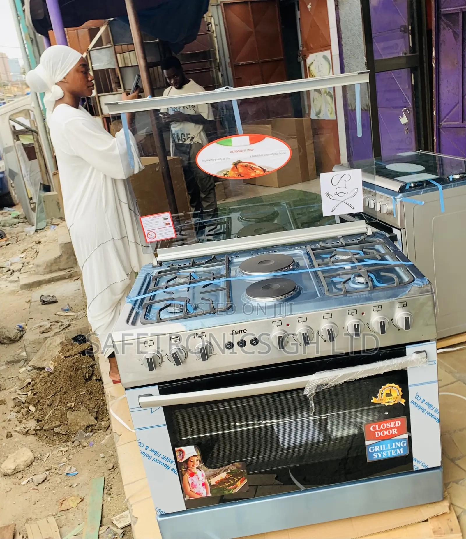 Choose Unique Ferre 90x60cm 4Gas+2Electric Burner Cooker With Oven