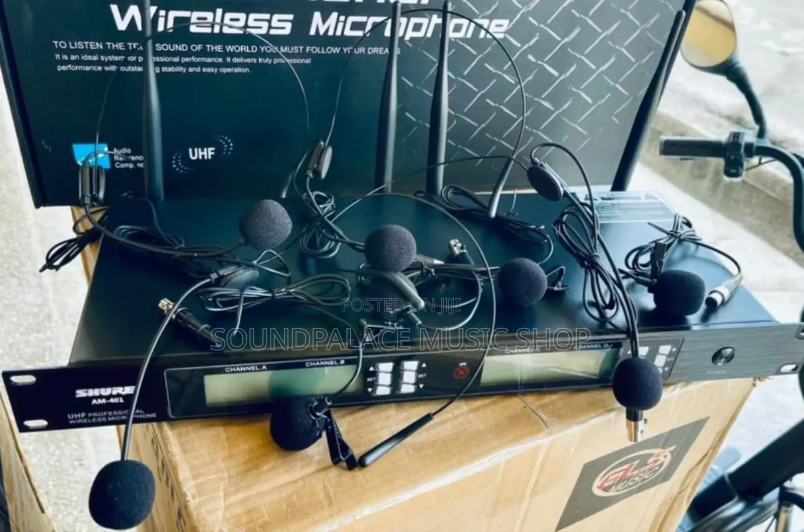 Shure AM-401 4in1 Professional Lapel Microphones With the Head Mics