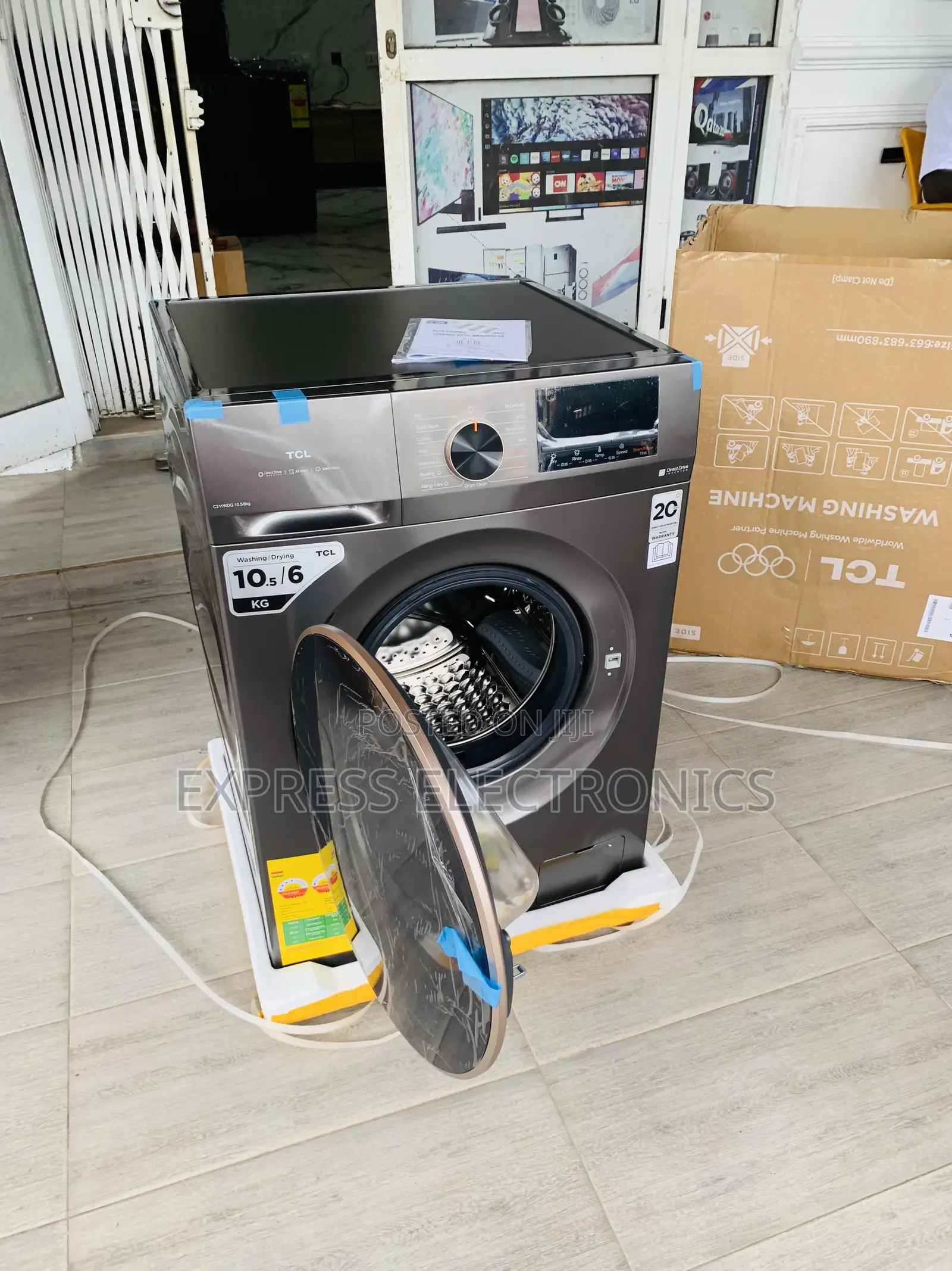 Hot  Deals TCL P211flg” Front-Load-Washing-Machine-10.5Kg-P211flg