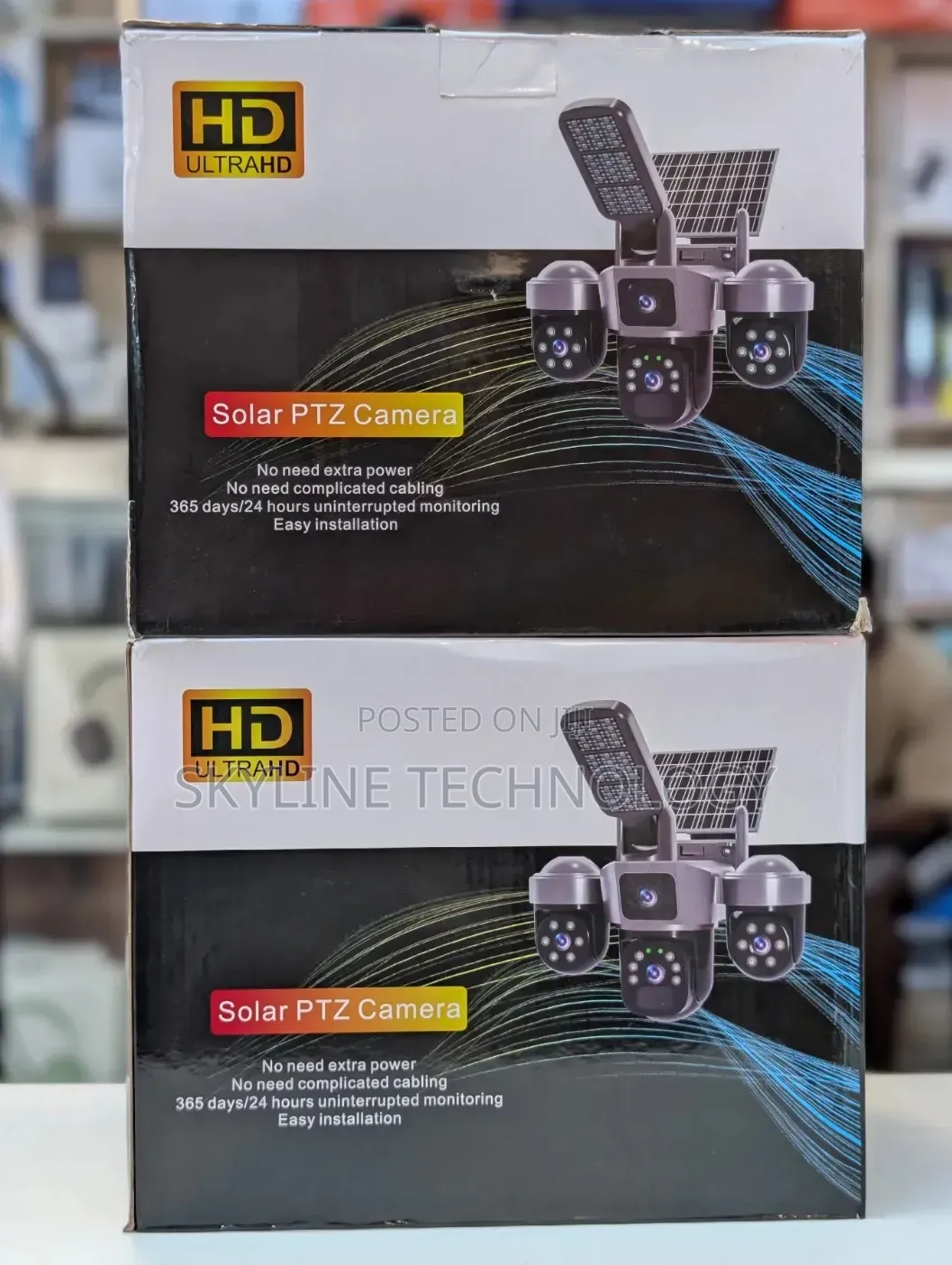 Solar 3 Lens High Quality 4G PTZ Sim CCTV Camera.