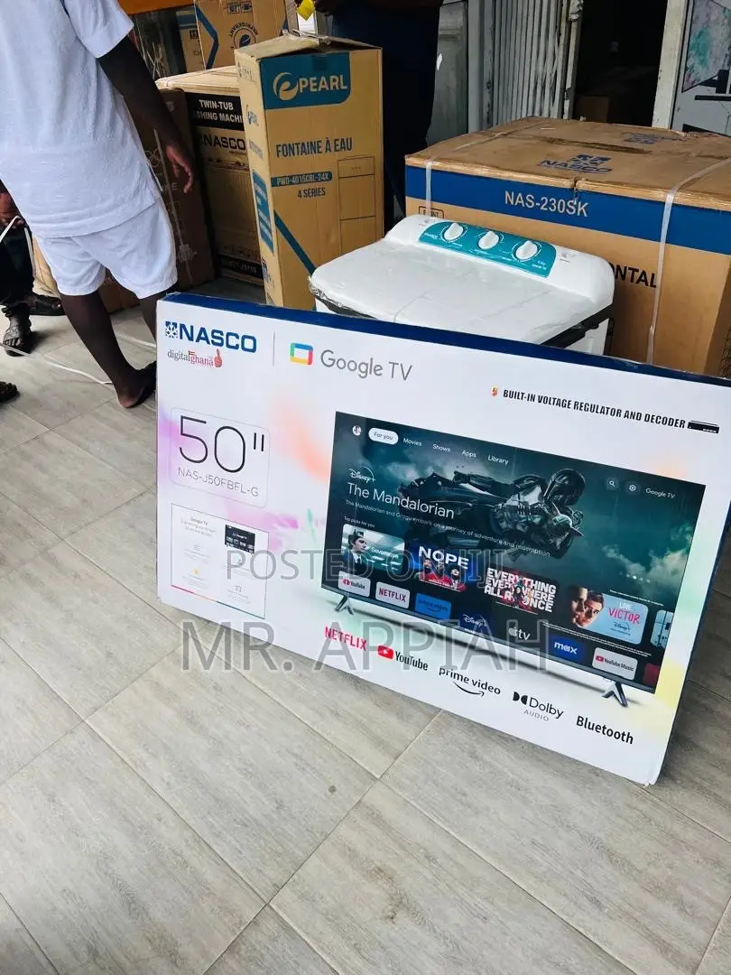 Super Affordable Nasco 50” Uhd Smart Satellite Android TV 