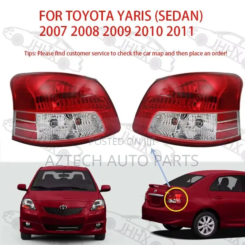 Toyota Yaris 2007 2008 2009 2010 2011 Saloon Taillights Pair