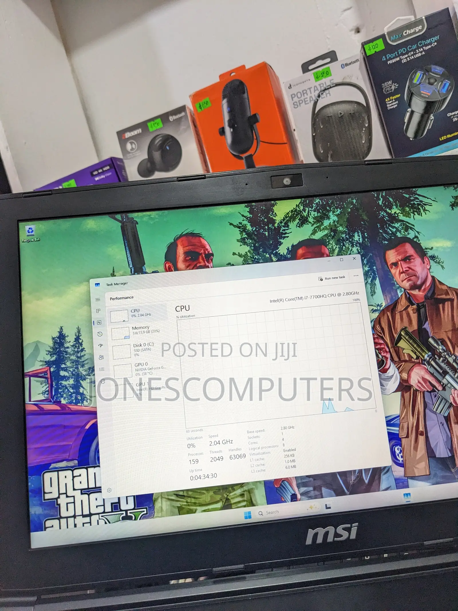 Laptop MSI GP62M 7REX 16GB Intel Core i7 SSD 256GB