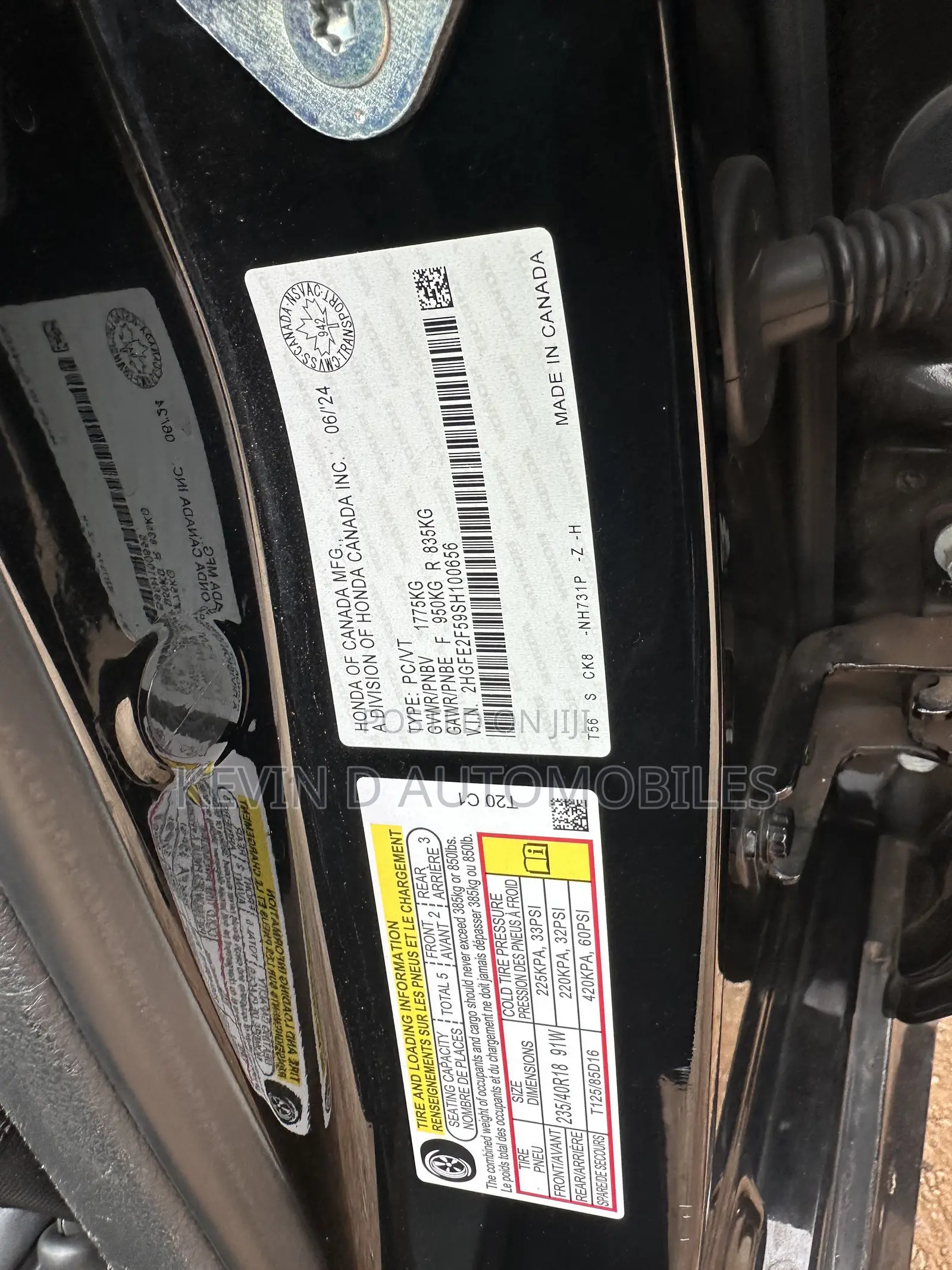Honda Civic Sport CVT 2025 Black
