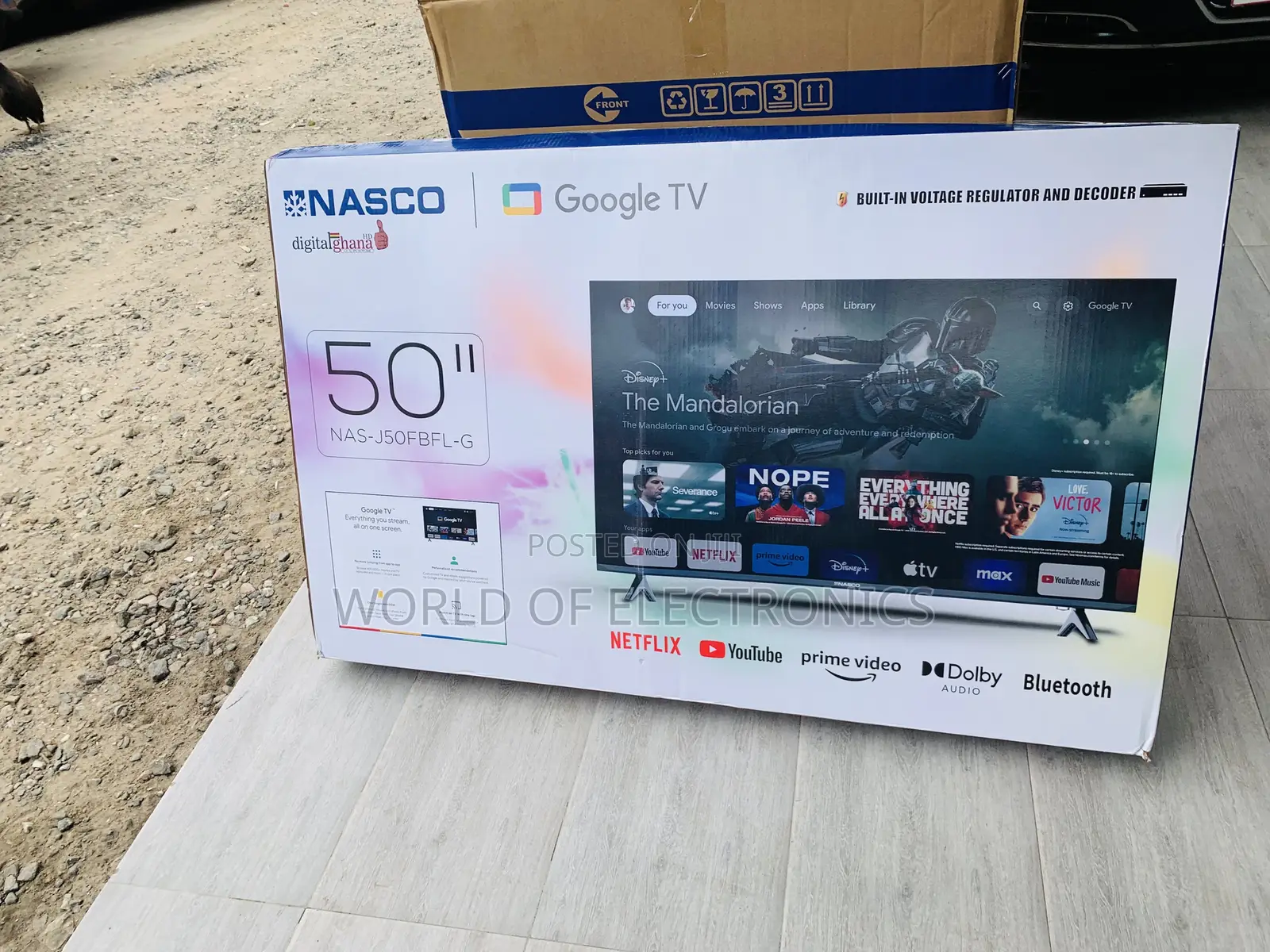 Lovely New Nasco 50" Google Smart HDR LED TV (NAS-J50FBFL-G)