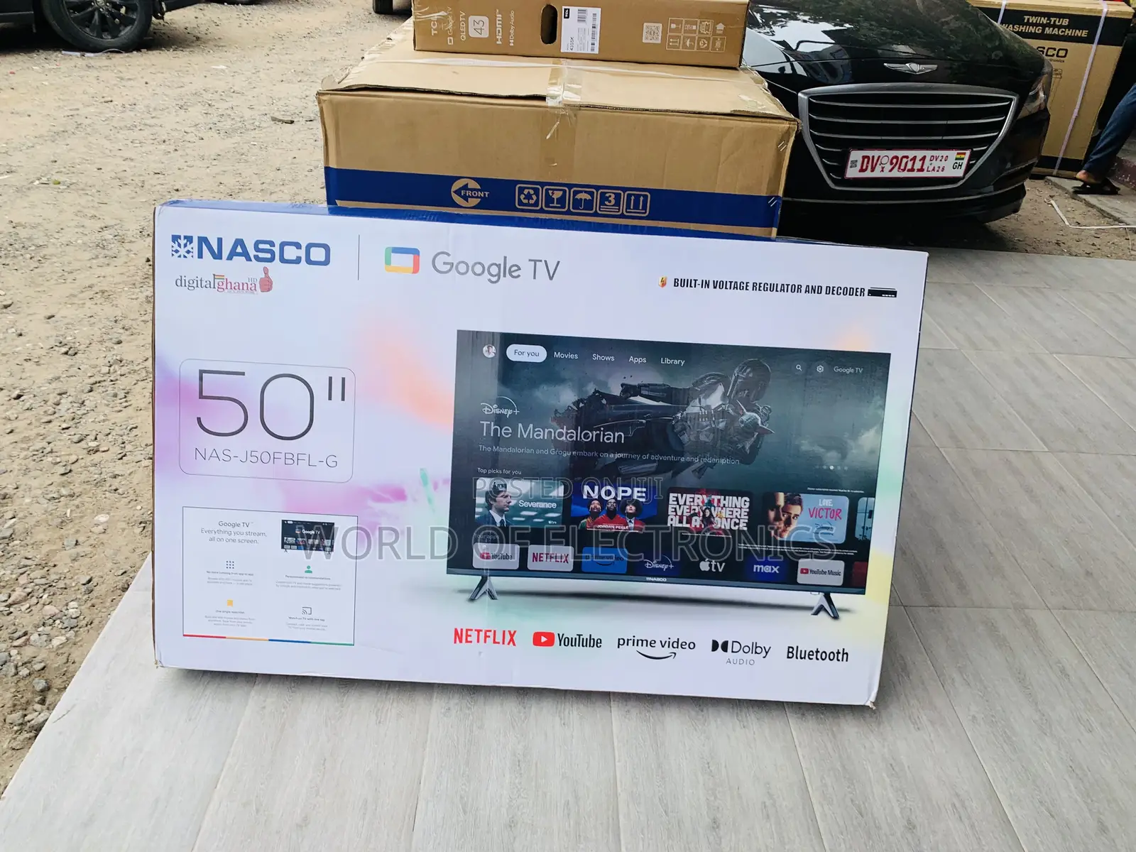 Call for the Nasco 50" Google Smart HDR LED TV (NAS-J50FBFL-G)Black