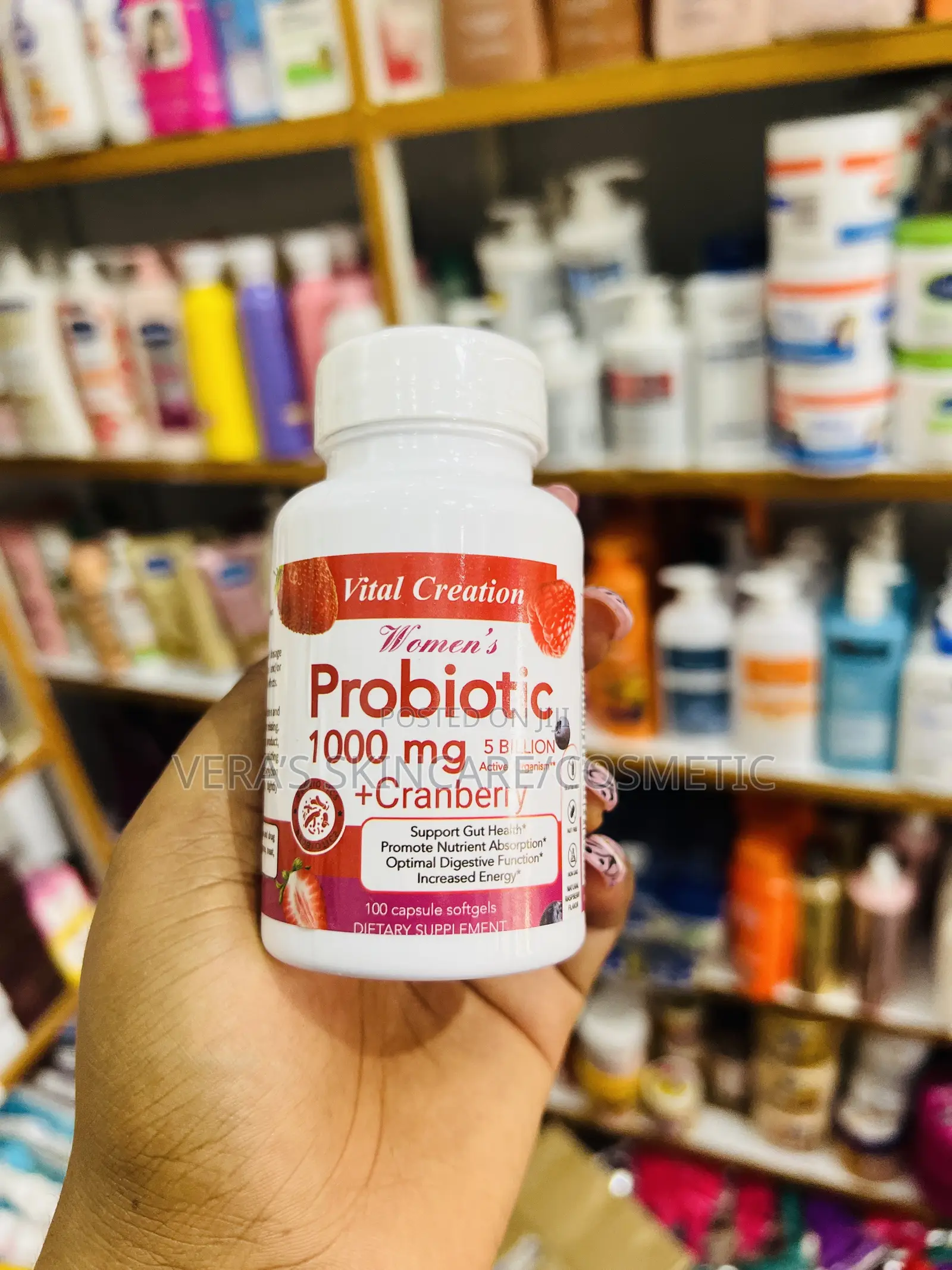 Vital Creation Woman’s Probiotic 1000mg Plus Cranberry Soft Gel