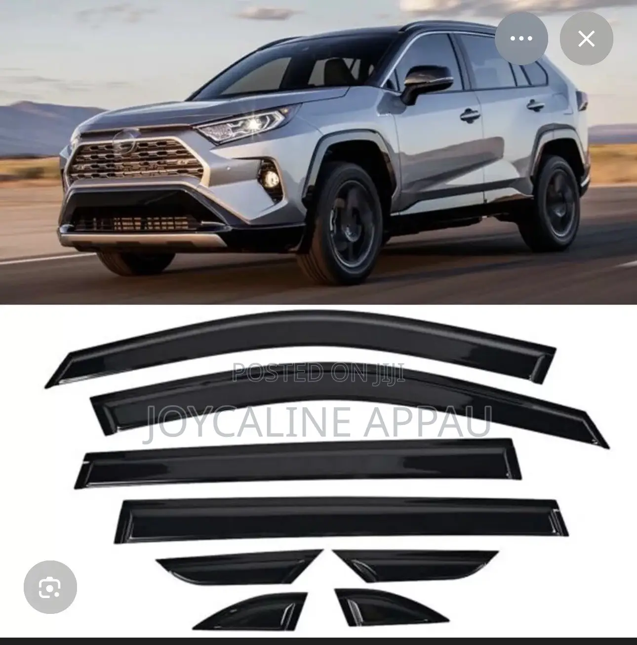 ORIGINAL TOYOTA RAV4 2015 to 2026 Window Visor/Rain Guard Chrome