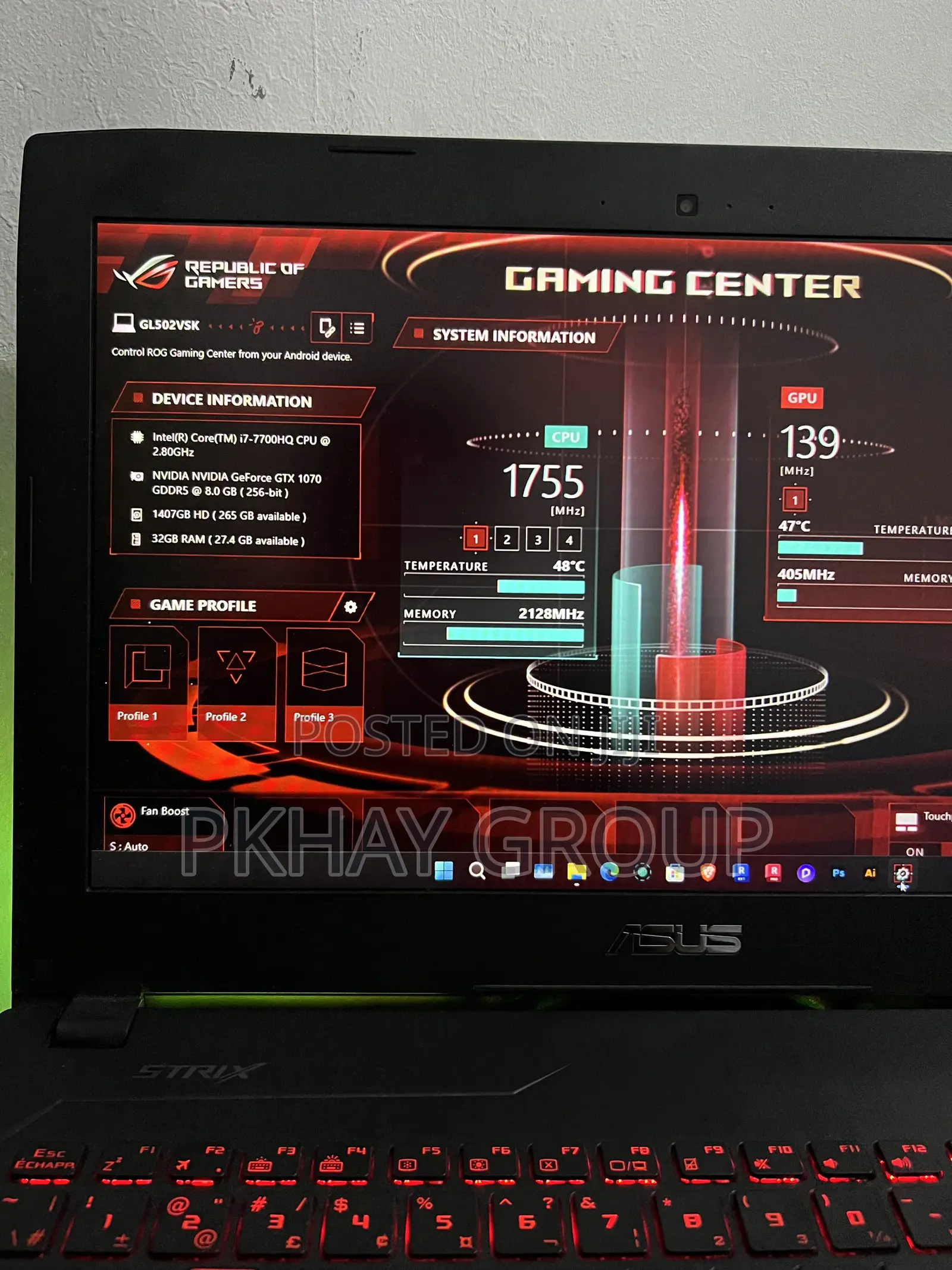 New Laptop Asus ROG GL502VS 32GB Intel Core i9 SSD 1.5T