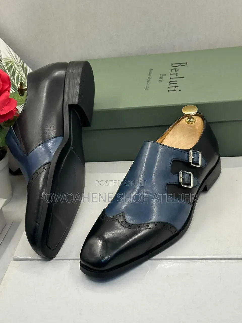 Luxury Berluti Paris Custom Color-Blocked Adelaide Oxford Dress Shoes