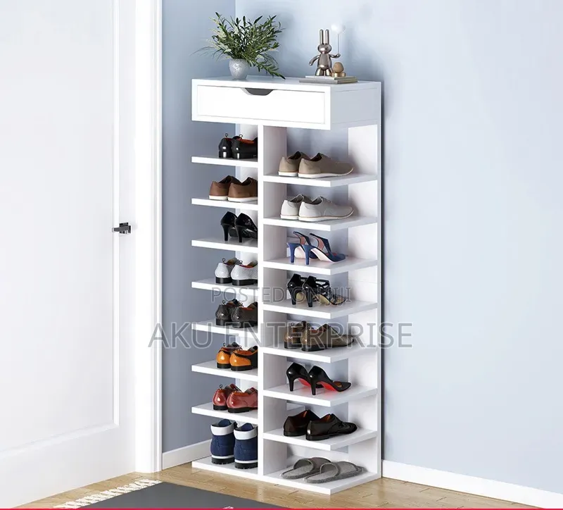 Space-Saving Multi-Layer Shoe Rack 8 Steps