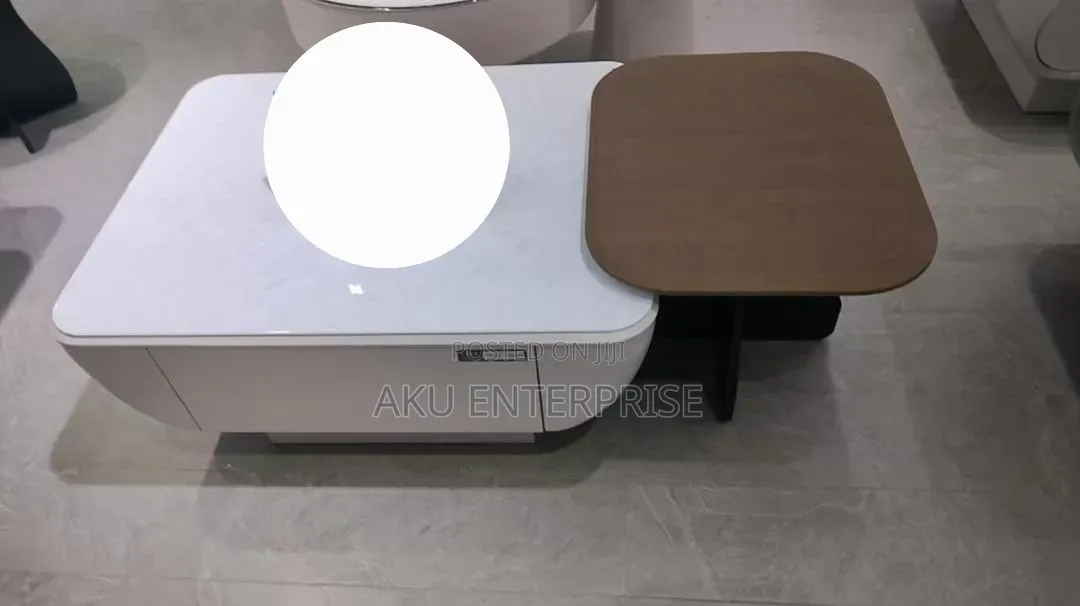 Italian Marble Coffee Table With Drawer Storage
