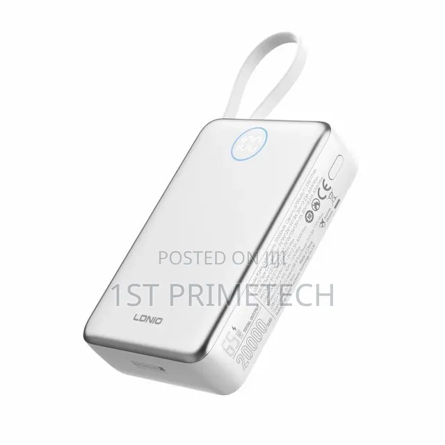 LDNIO 20,000 mAh 65W, 15W Magnetic Wireless Power Bank