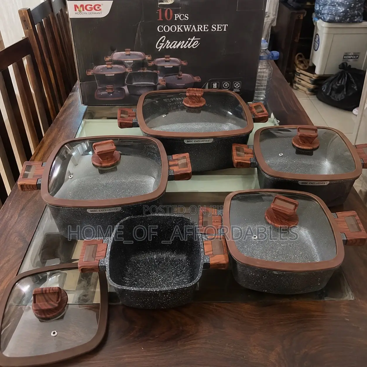 10pcs Premium Granite Non-Stick Cookware Set
