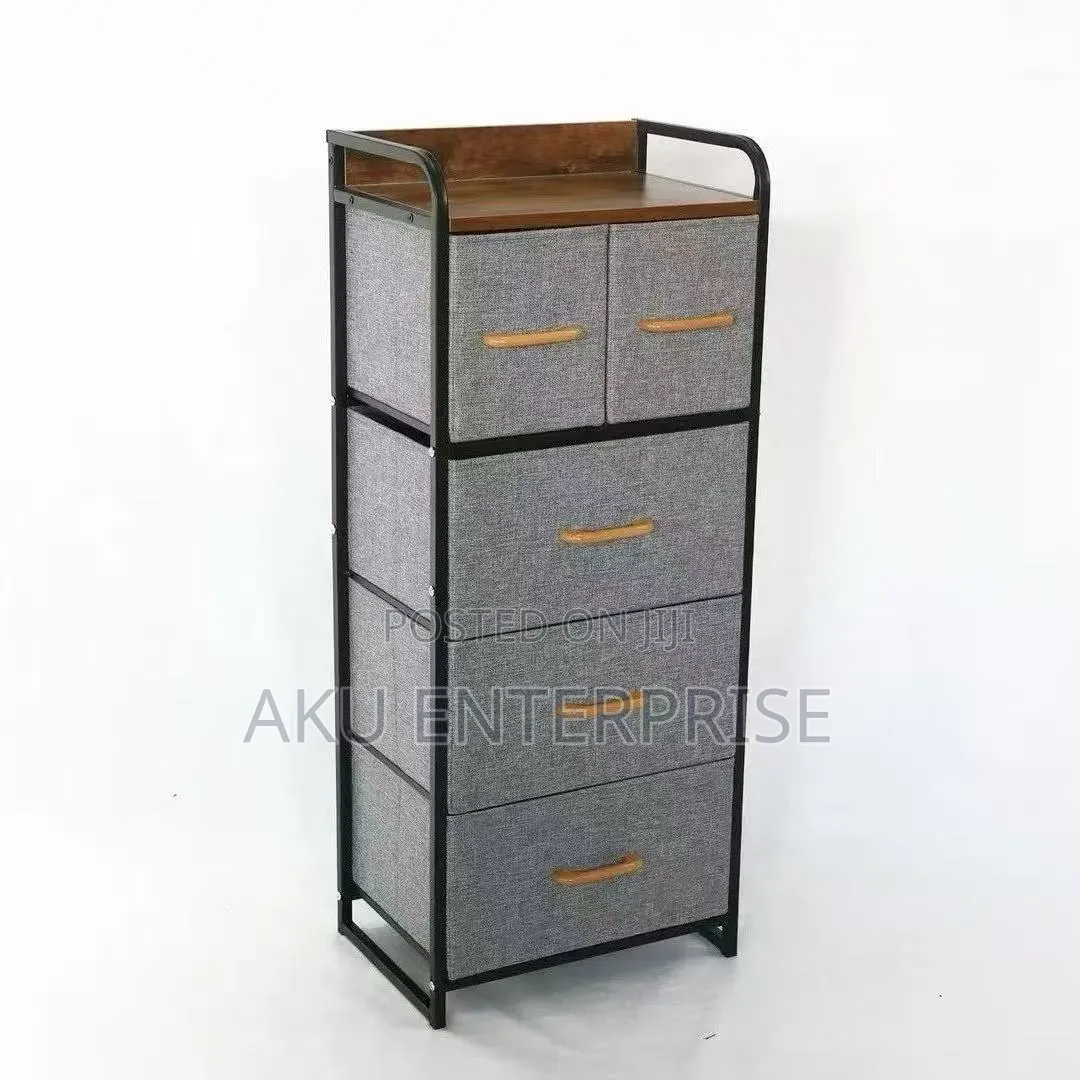 Fabric Drawer Bedside Storage Cabinet