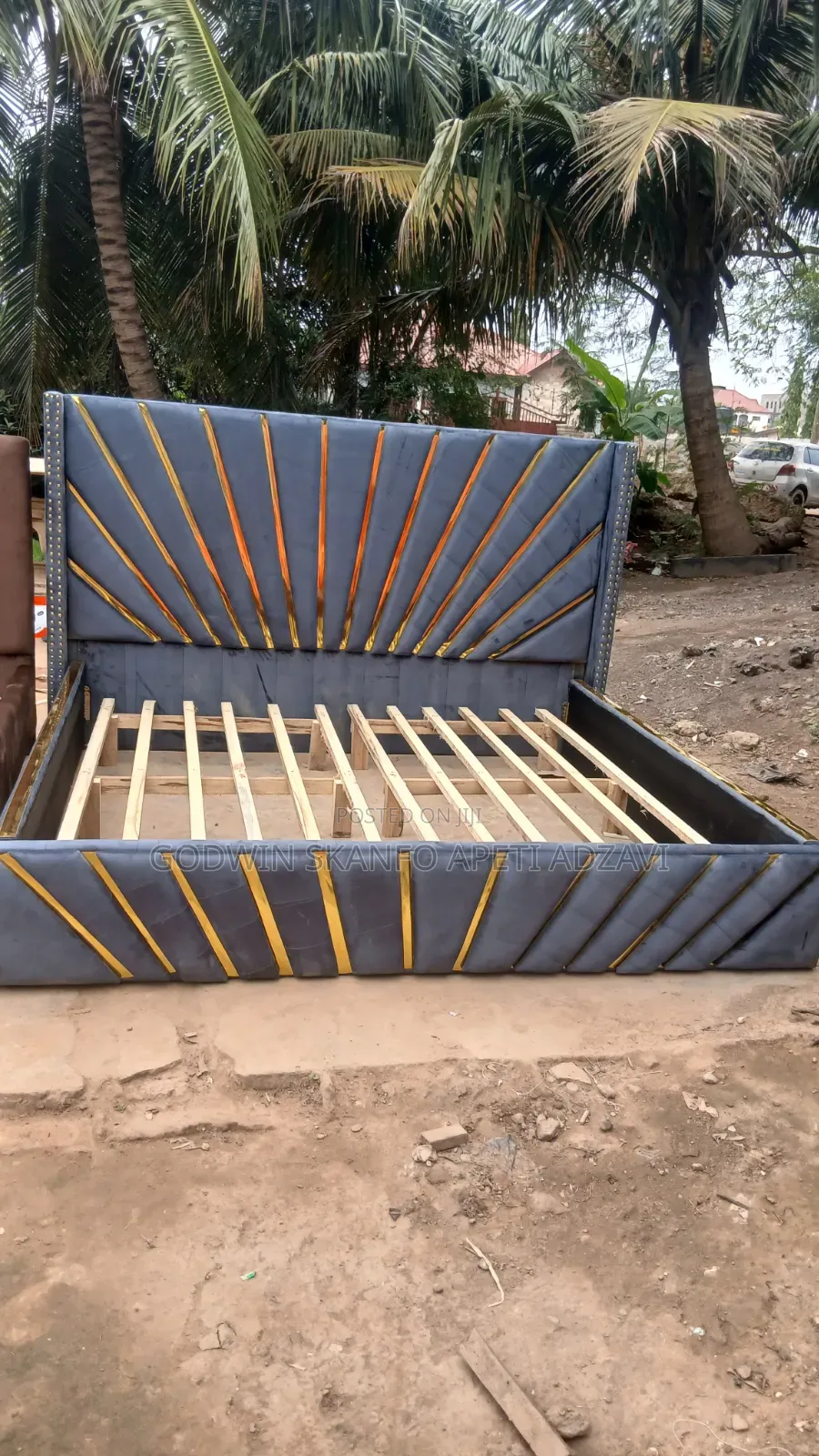 Queen Size Bed Frame and Throws Available