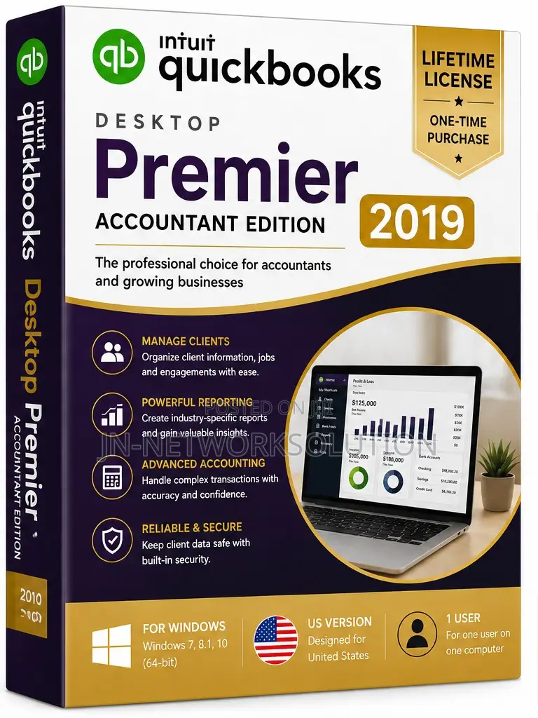 Intuit QuickBooks Desktop Premier Accountant Edition 2019 Lifetime
