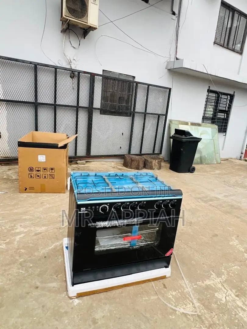 Fresh in Box Nasco 5 Burner Gas Cooker With Oven Grill(Black).