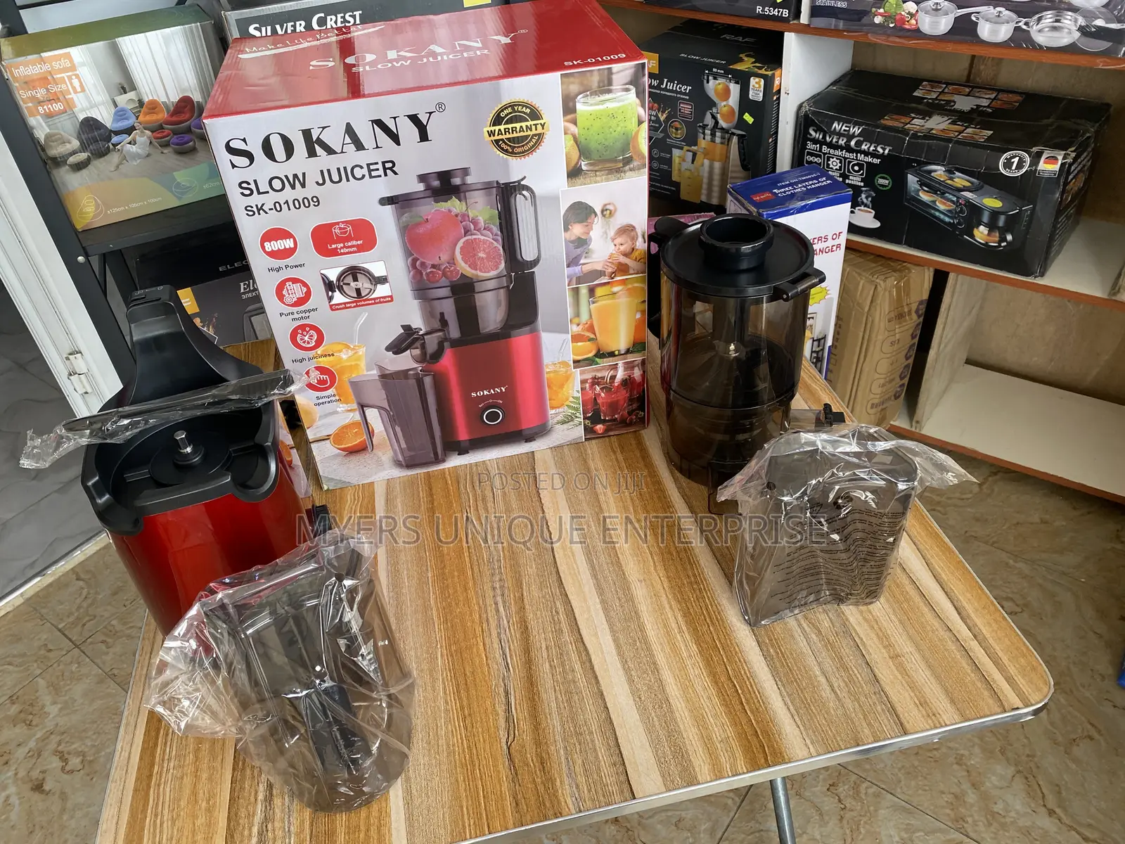 Sokany 800W Cold Press Juicer - High Juiciness