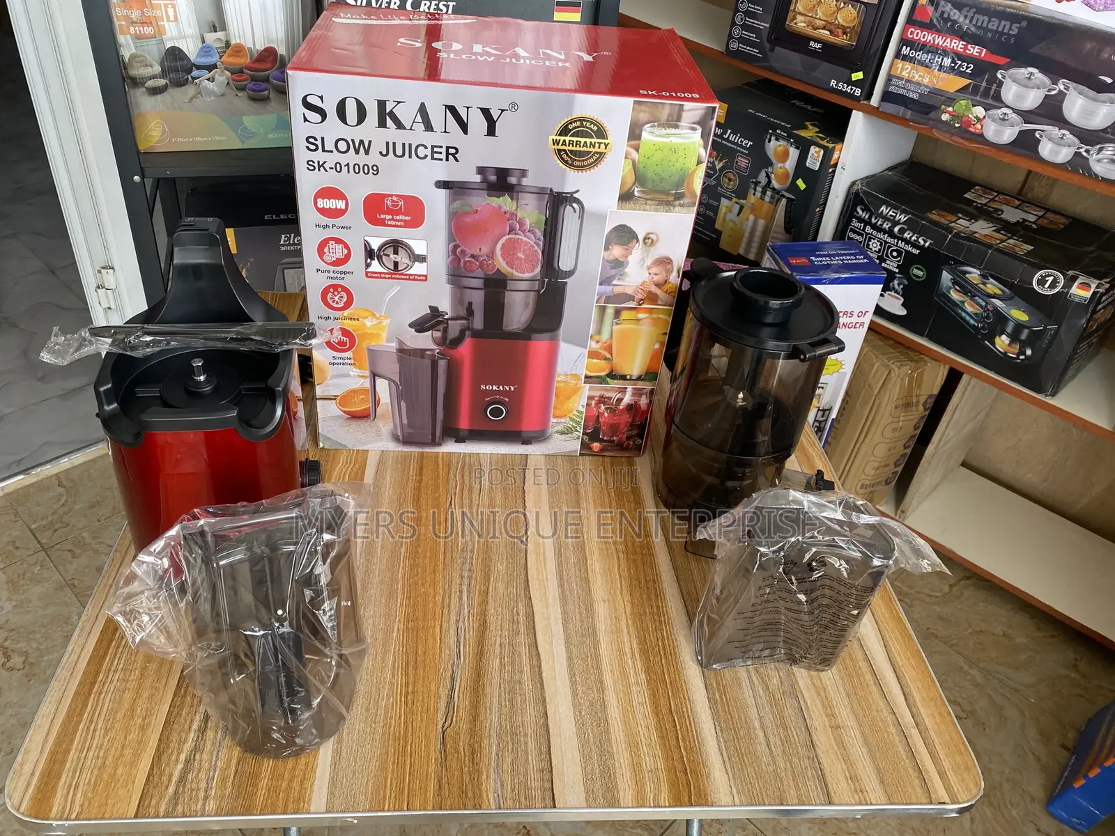 Sokany 800W Cold Press Juicer - High Juiciness