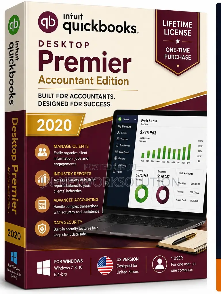 Intuit QuickBooks Desktop Premier Accountant Edition 2020 Lifetime