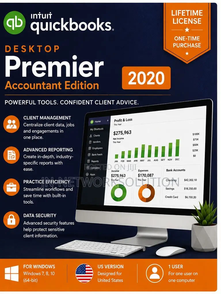 Intuit QuickBooks Desktop Premier Accountant Edition 2020 Lifetime