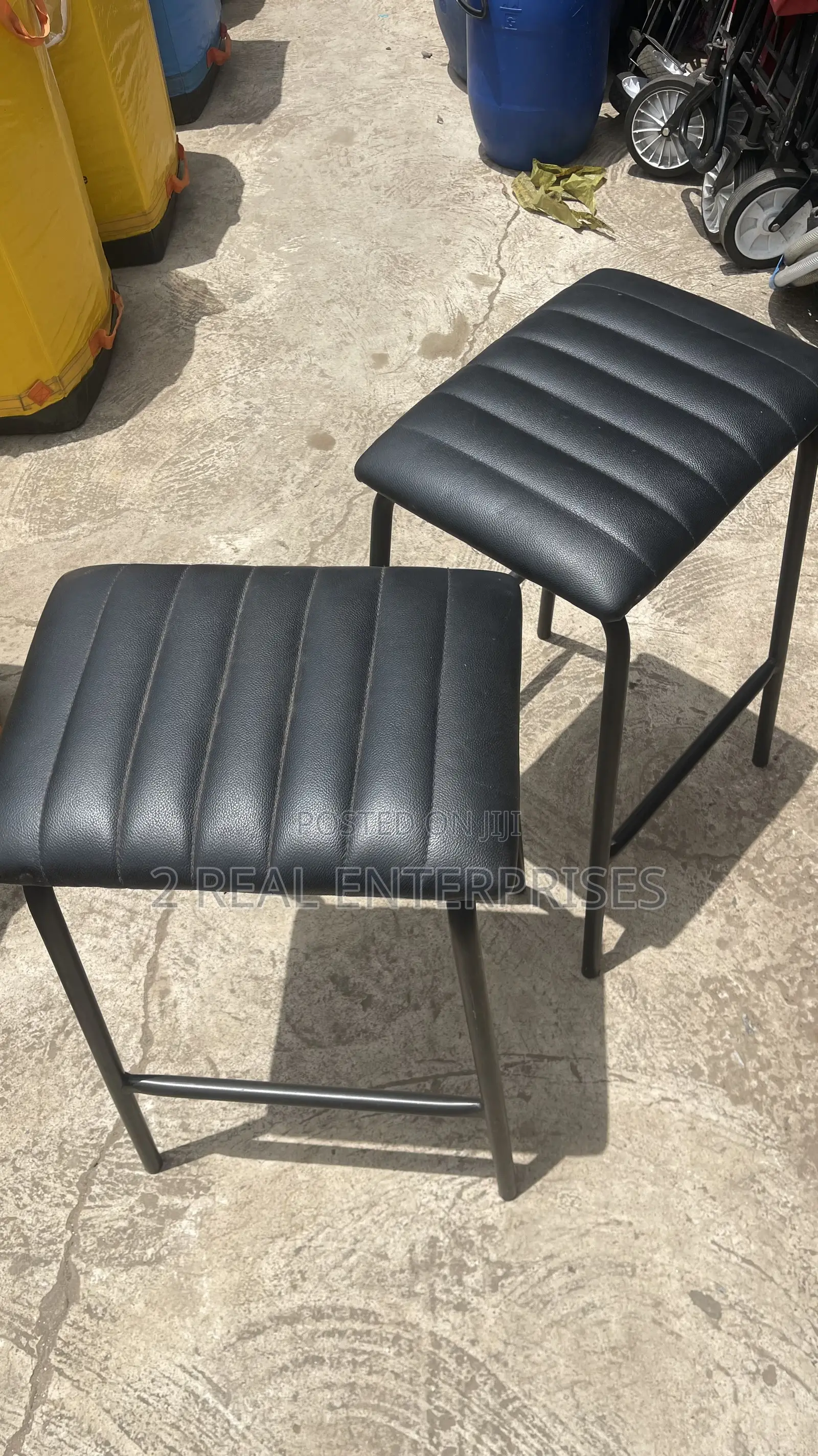 Modern Backless Stool Bar Two Pieces