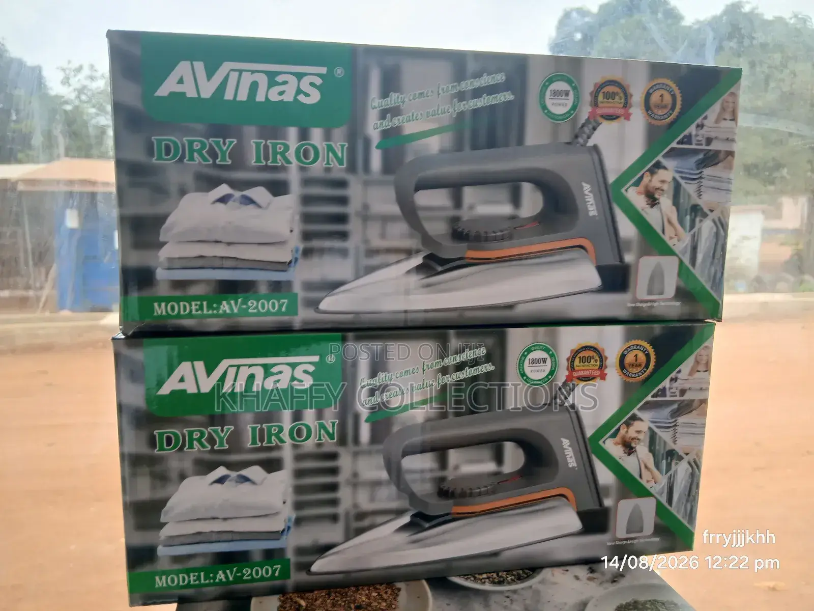Bulk AVinas Dry Iron 1800W Model AV-2007 Wholesale and Resellers