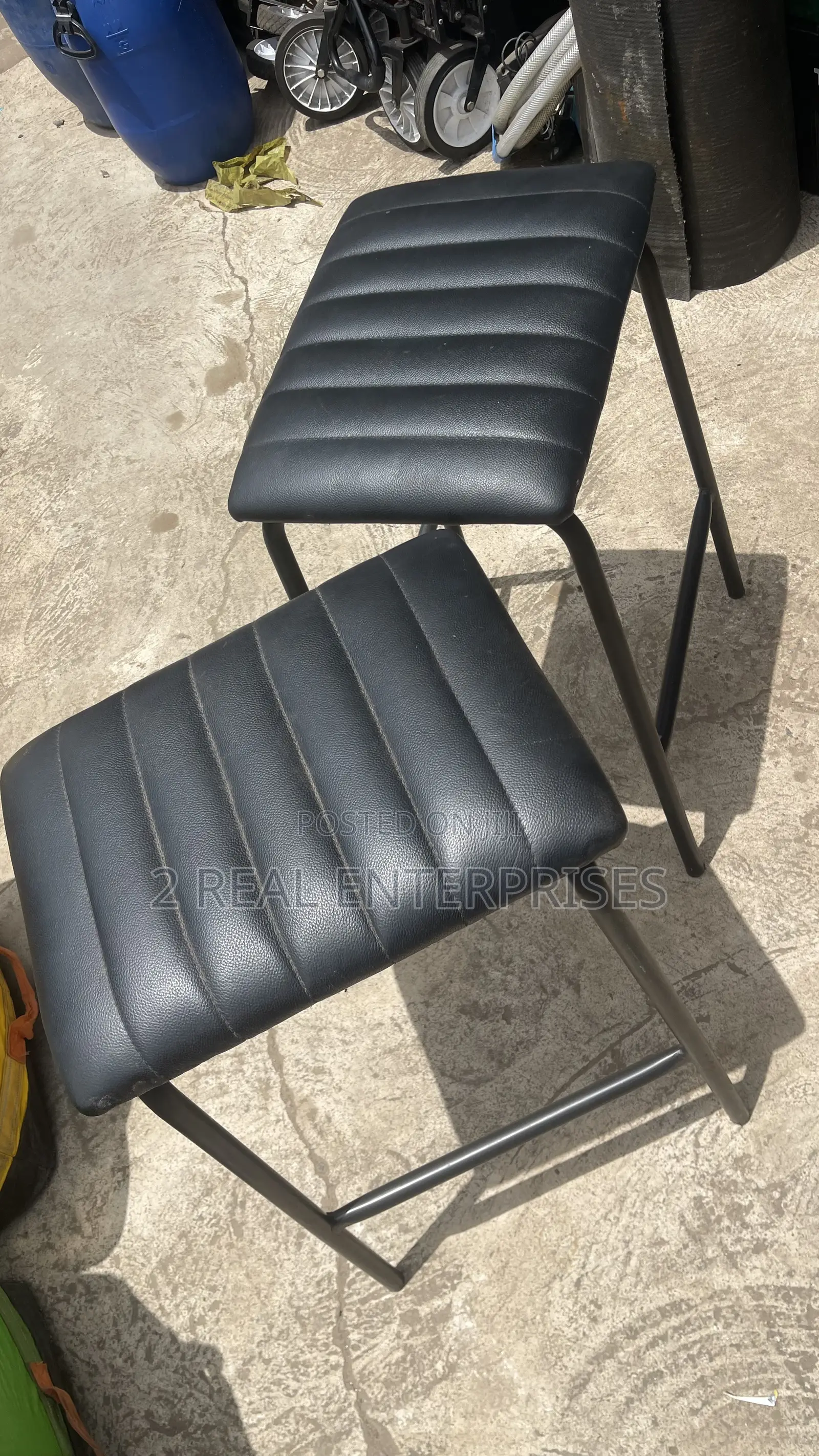 Modern Backless Stool Bar Two Pieces
