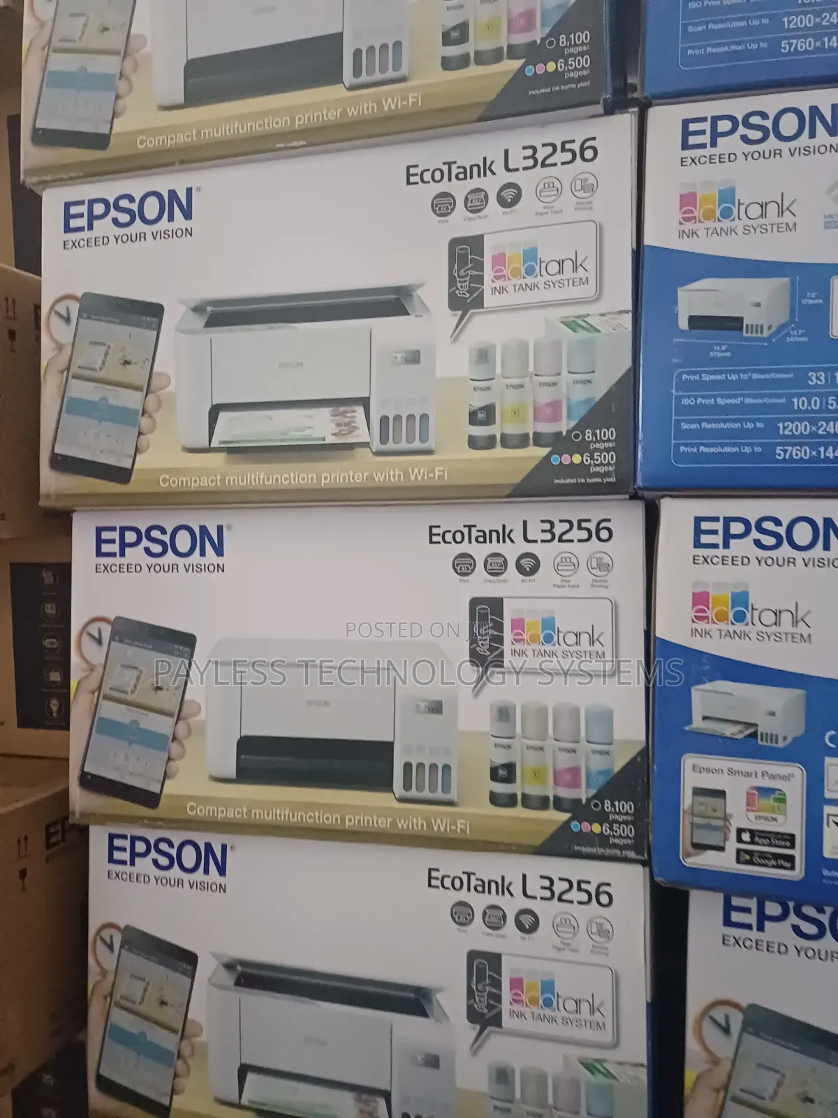 Epson EcoTank L3256 A4 Wi-Fi Ink Tank Printer, Borderless Printing