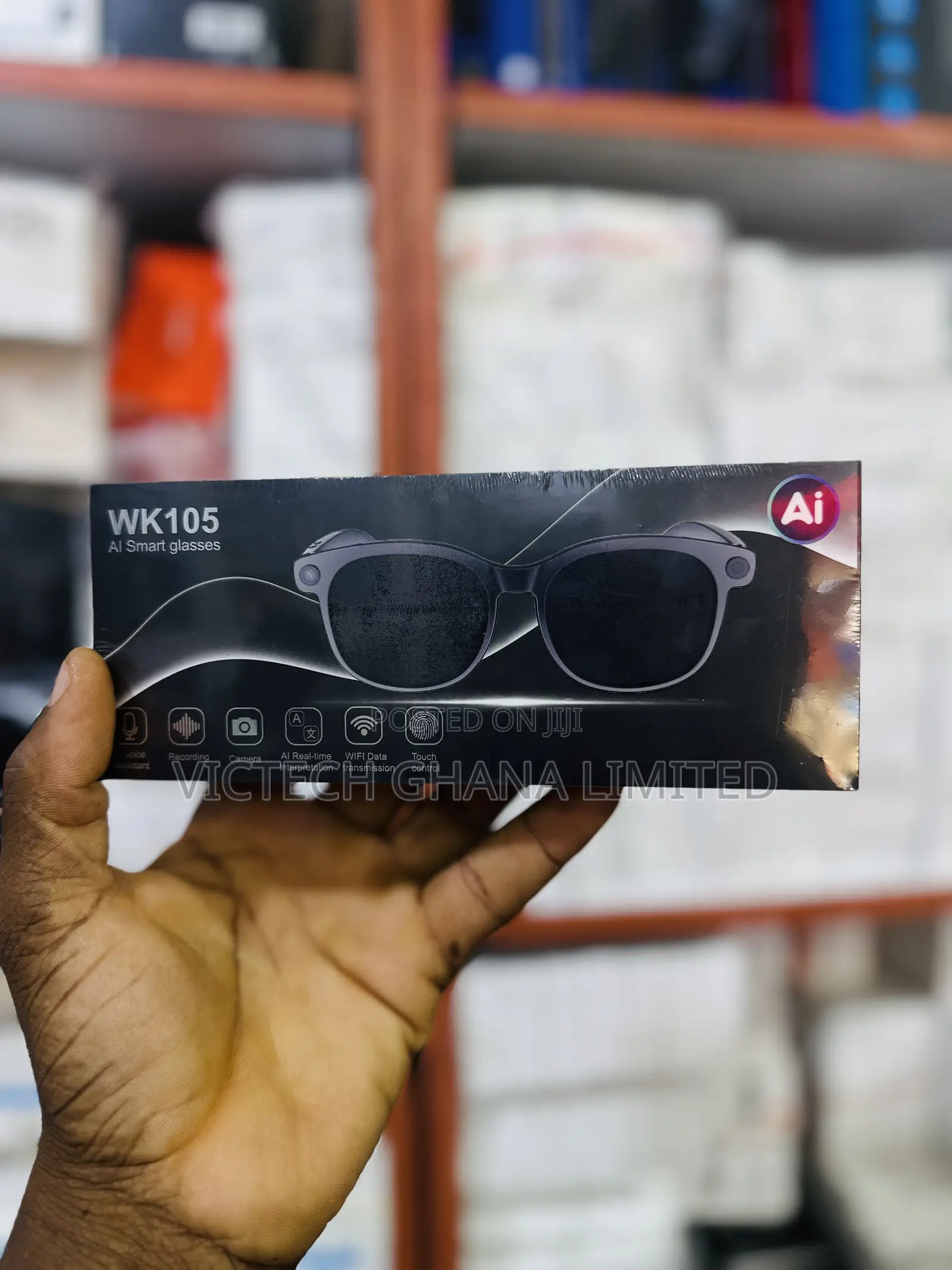 WK 105 Ai Smart Camera Glasses 3 in 1 Lens Transparent