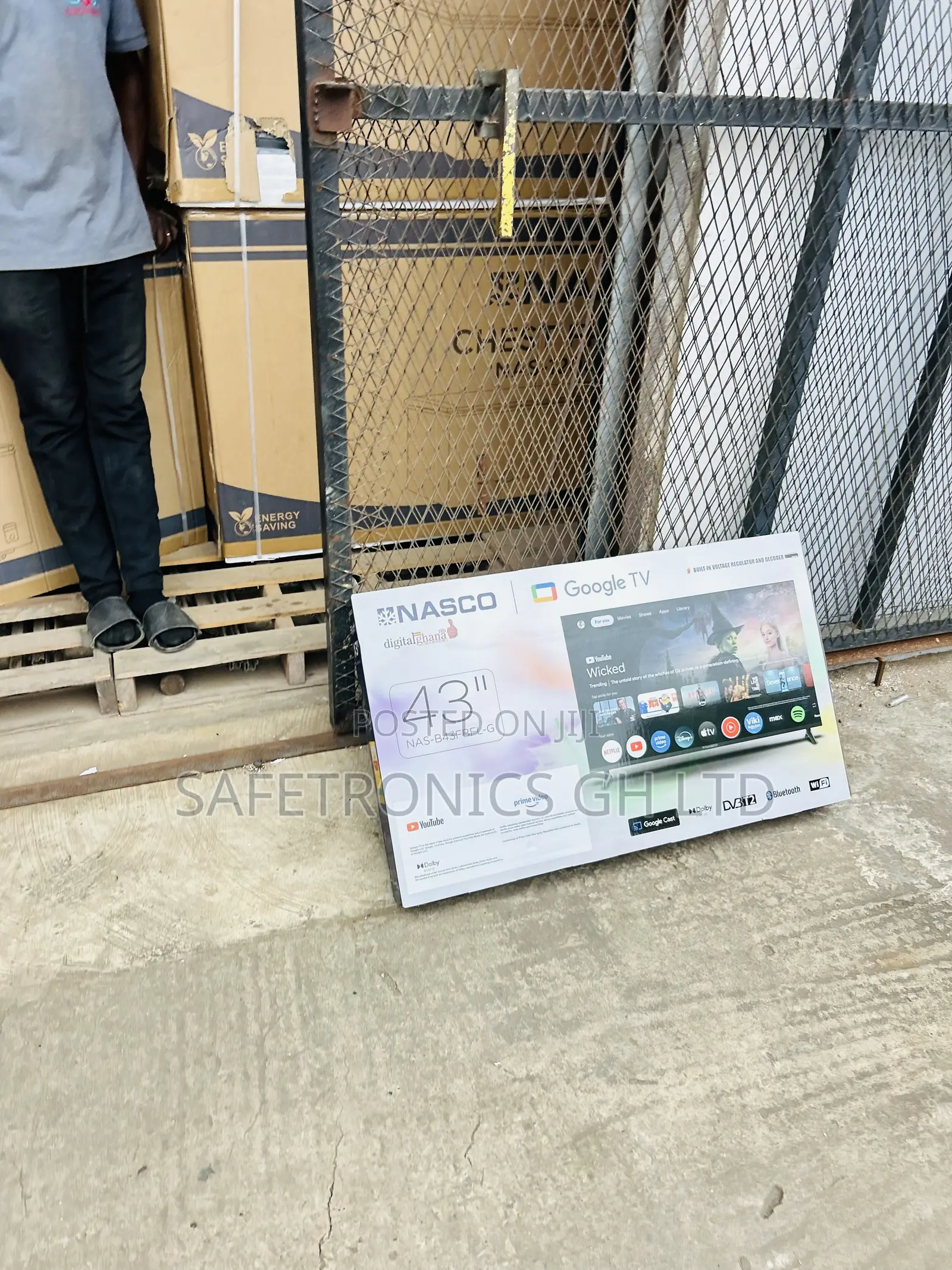 Secure Nasco 43 Inch Frameless Smart Android Google TV (NAS-B43FBFL-G)