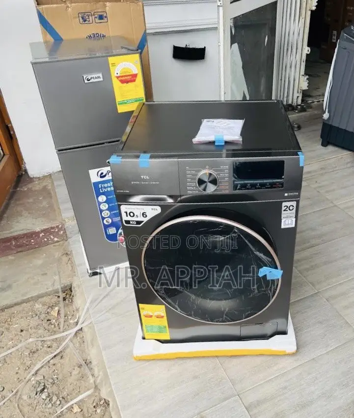 Effortless Cleaning TCL 10.5kg Front Load Washing Machine(Silver) 