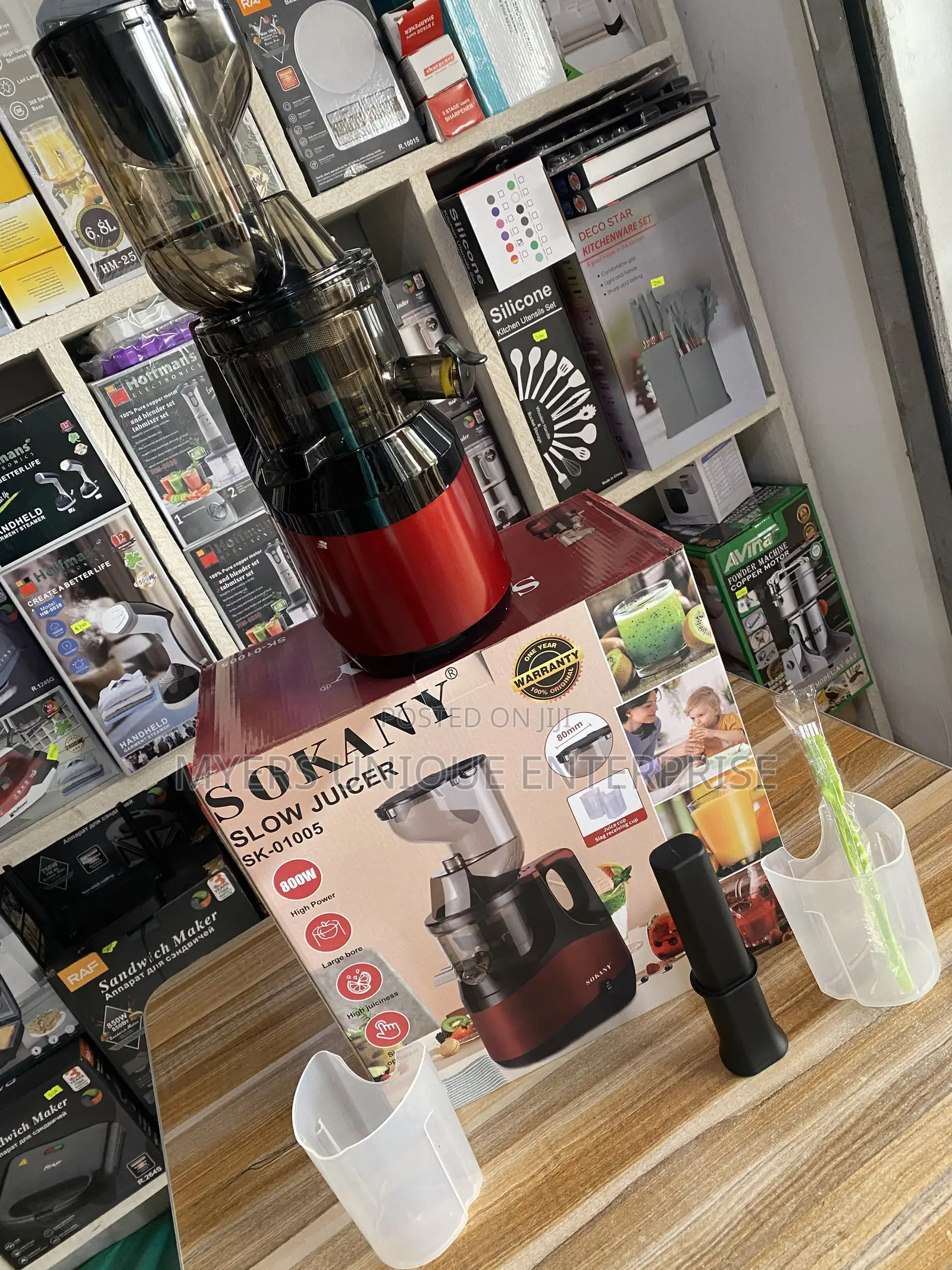 Sokany Electric Slow Juicer Machine - 800W High Power