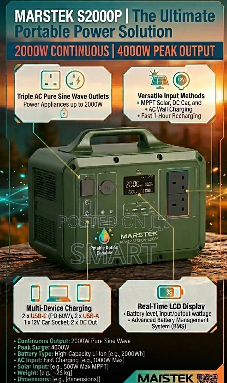 Marstek Potable Power Storage System. ( 2000w)