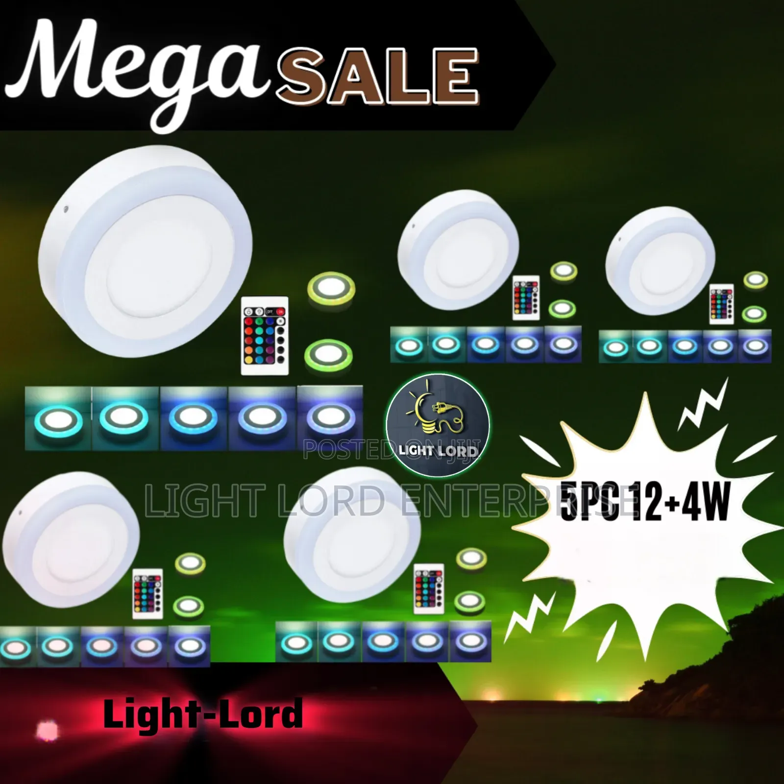 Muiti Color RGB Panel Light With Remote Control