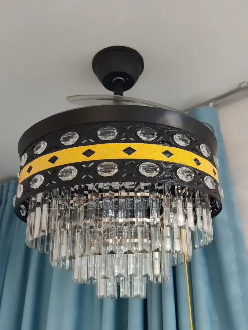 Crown Base Chandelier Fan Light